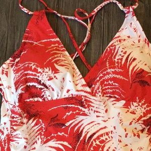 La Blanca go bold or go home flame tankini top